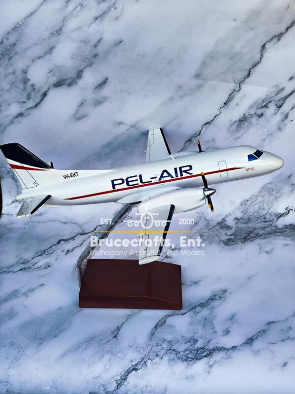 Model of Saab 340A Pel-air Aircraft with detailed craftsmanship.